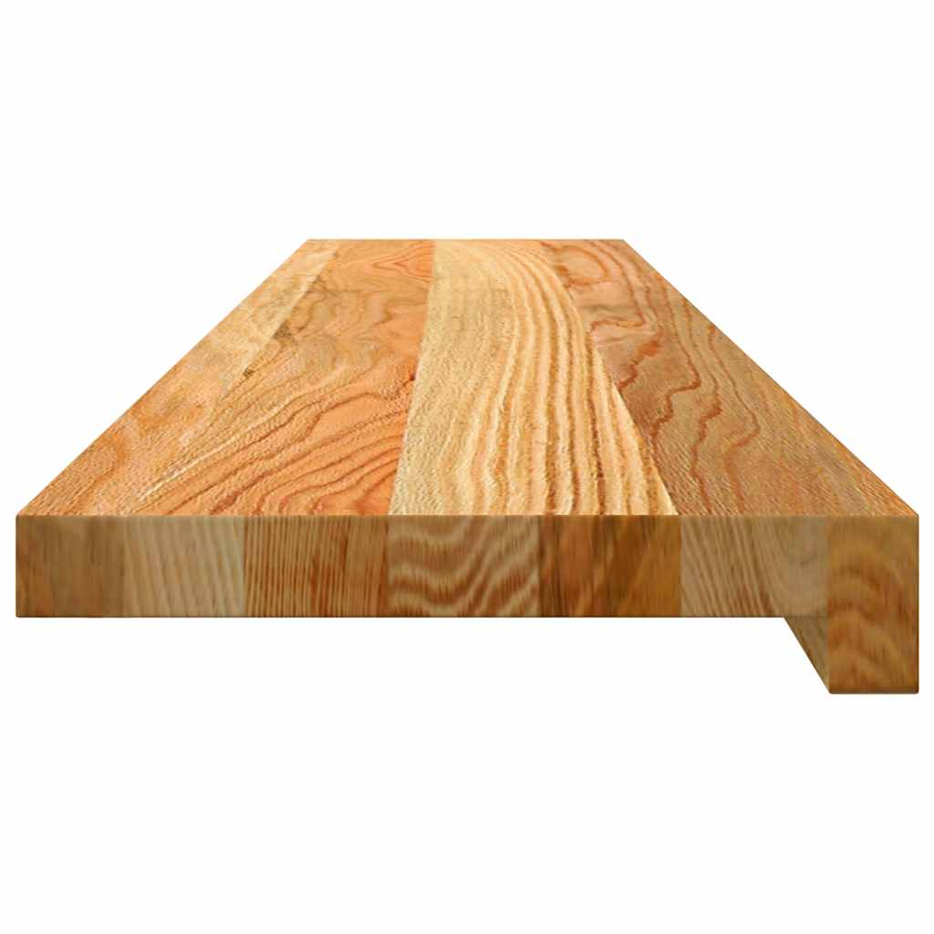 Davanzale Legno Massello Rovere 100x20x2 cm Marrone Chiaro - Set 2 Pezzi