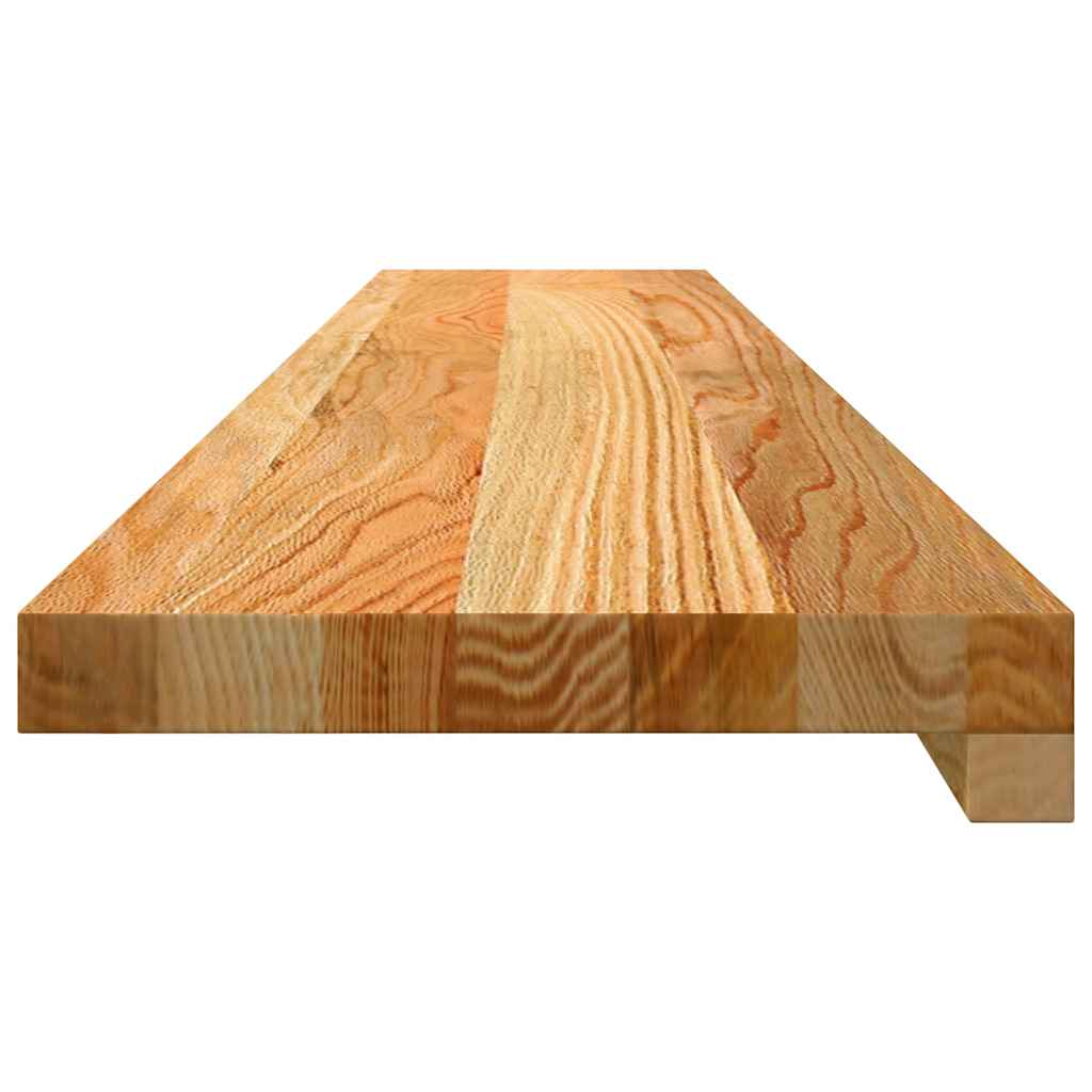 Davanzale in Legno Massello Rovere Marrone Chiaro 110x20x2cm - Confezione 2 Pezzi