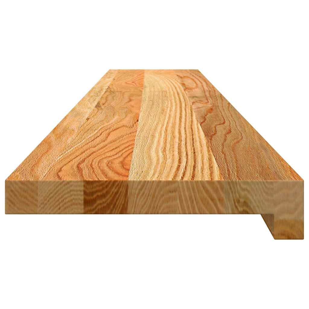 Davanzale in Legno Massello di Rovere Marrone Chiaro 120x20x2 cm - Set 2 Pezzi