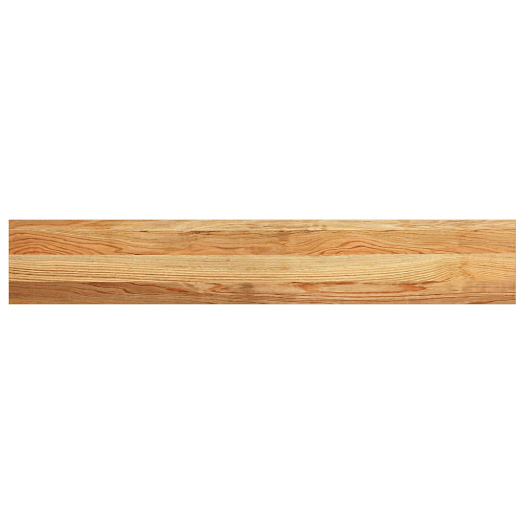 Davanzale in Legno Massello di Rovere Marrone Chiaro 120x20x2 cm - Set 2 Pezzi