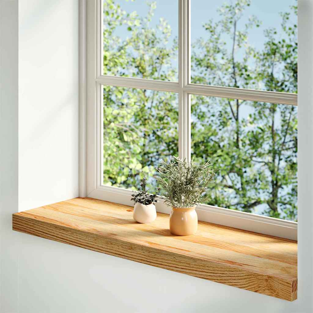 Davanzale in Legno Massello Rovere Marrone Chiaro 70x25x2 cm - Confezione 2 pz