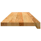 Davanzali 2 pz Marrone Chiaro 90x25x2 cm Legno Massello Rovere