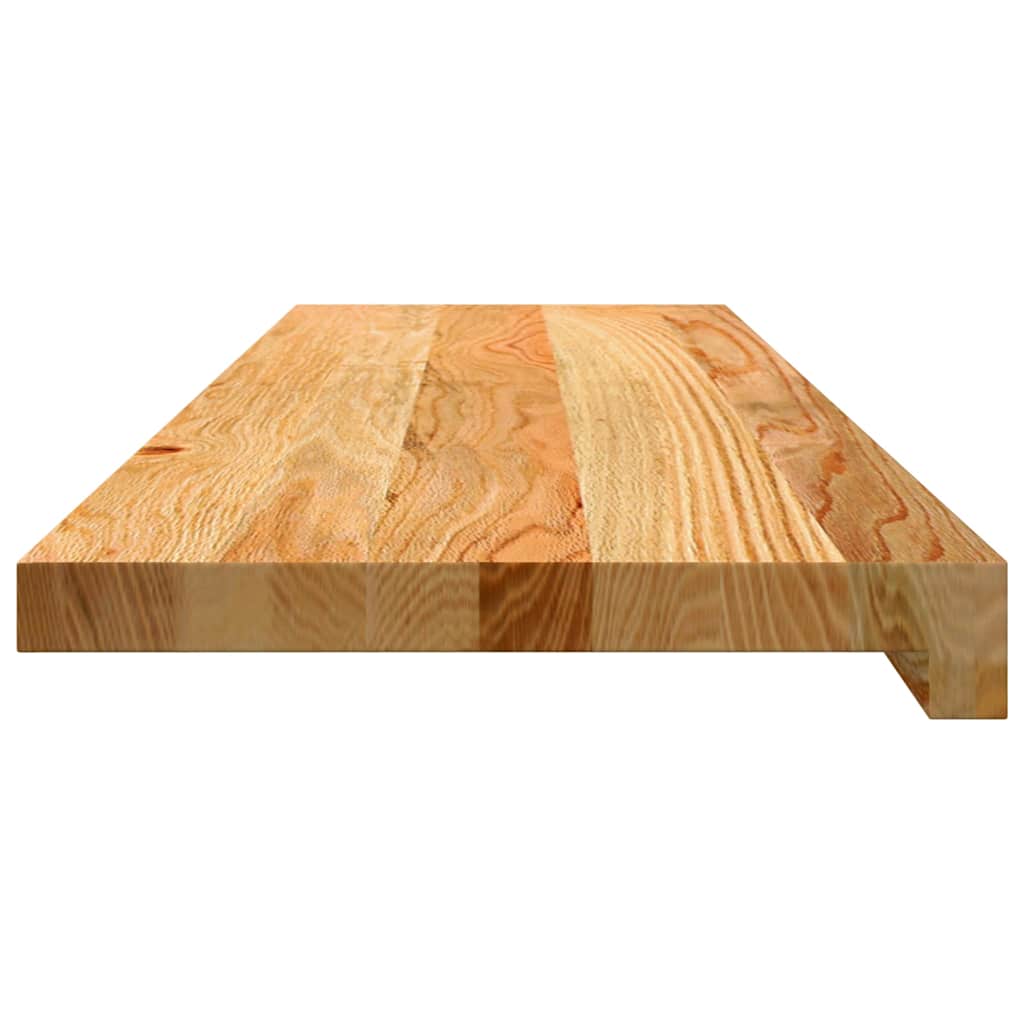 Davanzali 2 pz Marrone Chiaro 90x25x2 cm Legno Massello Rovere