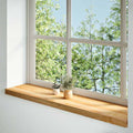 Davanzale in Legno Massello Rovere 100x25x2cm Marrone Chiaro - 2 Pezzi
