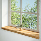 Davanzale in Legno Massello Rovere 100x25x2cm Marrone Chiaro - 2 Pezzi