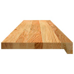 Davanzale Rovere Massello 110x25x2cm Marrone Chiaro - Confezione 2 Pezzi