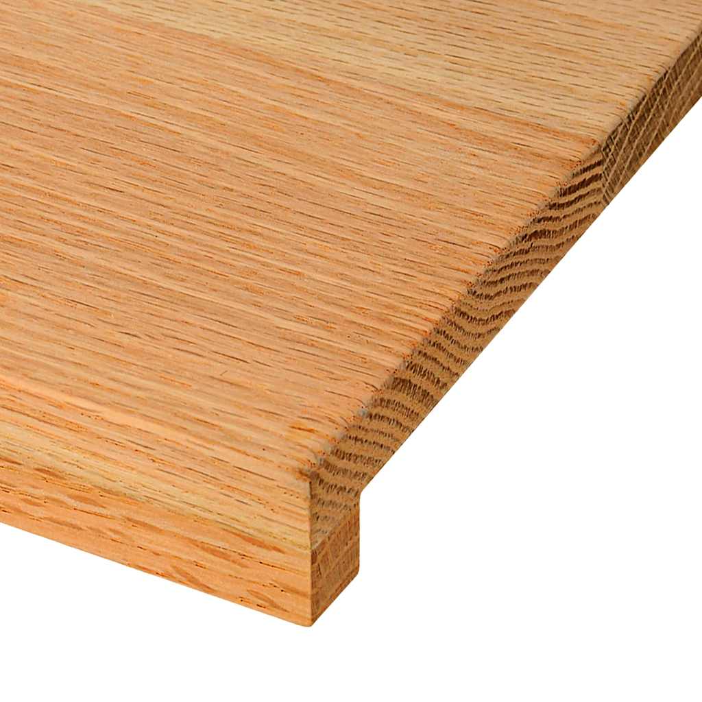 Davanzale Rovere Massello 110x25x2cm Marrone Chiaro - Confezione 2 Pezzi