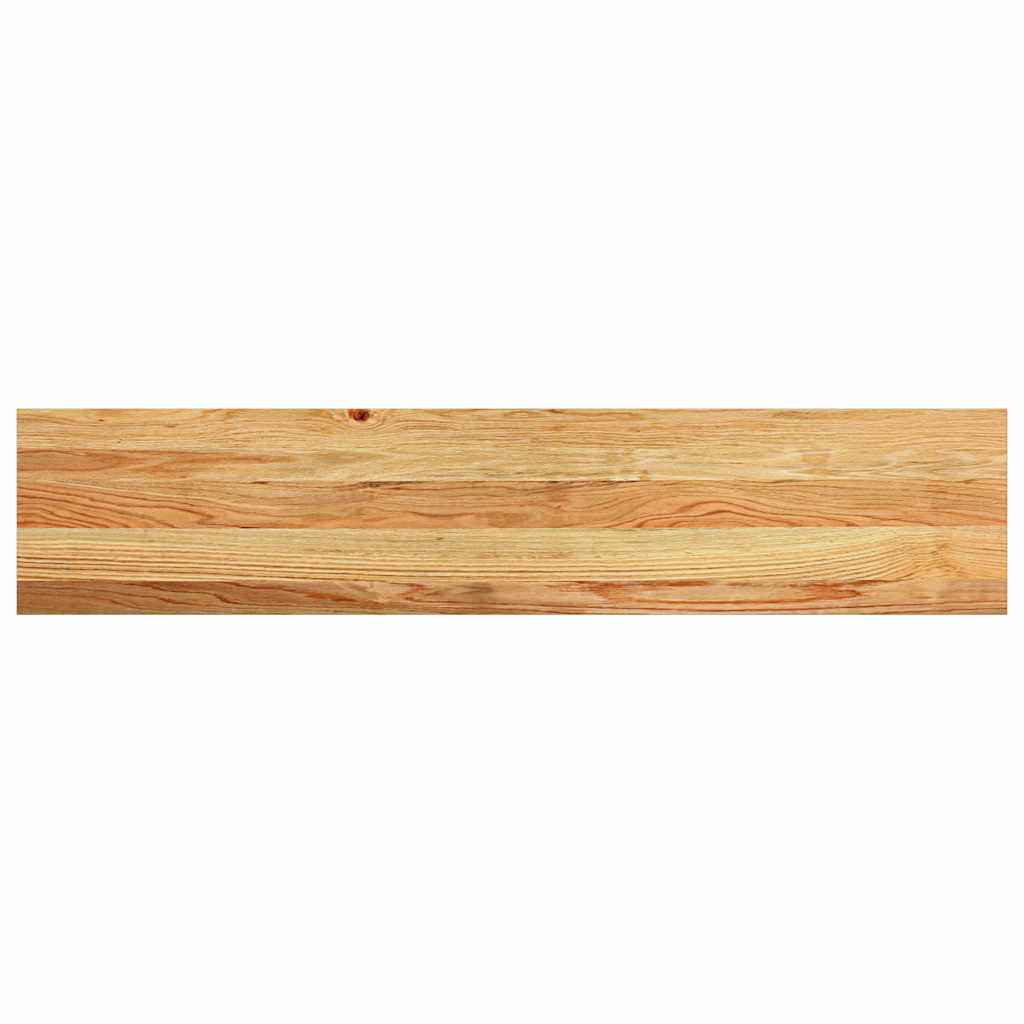 Davanzale in Legno Massello Rovere 120x25x2cm Marrone Chiaro (Set 2 pz)
