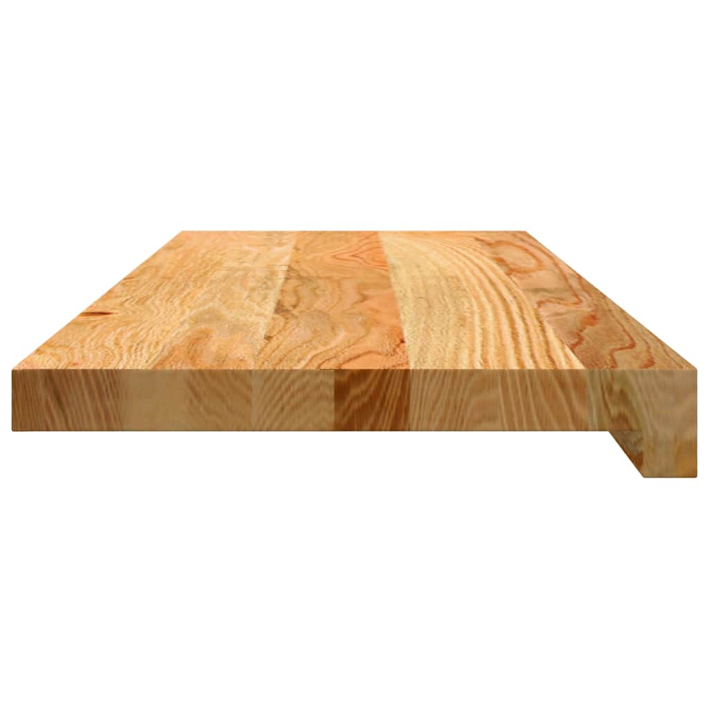 Davanzale in Legno Massello di Rovere 70x30x2 cm Marrone Chiaro - 2 Pezzi