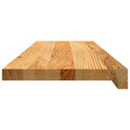 Davanzale in Legno Massello Rovere 80x30x2 cm Marrone Chiaro - 2 pezzi