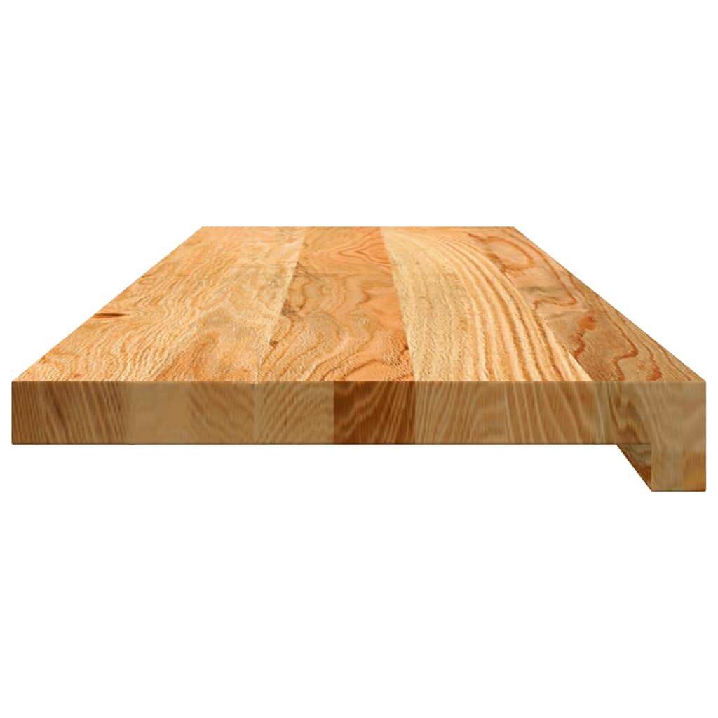 Davanzale in Legno Massello Rovere 80x30x2 cm Marrone Chiaro - 2 pezzi
