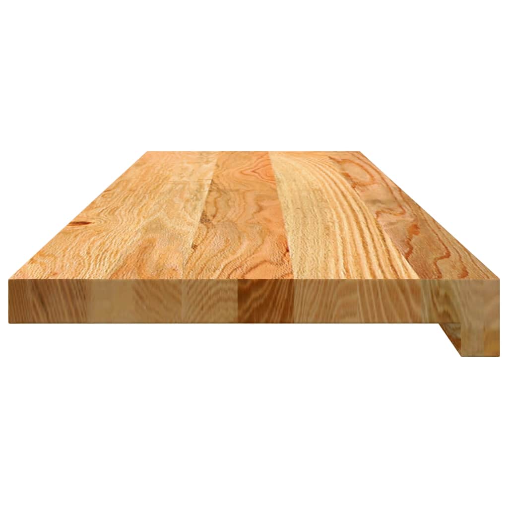 Davanzale Rovere Massello 90x30x2 cm Marrone Chiaro - Set 2 Pezzi