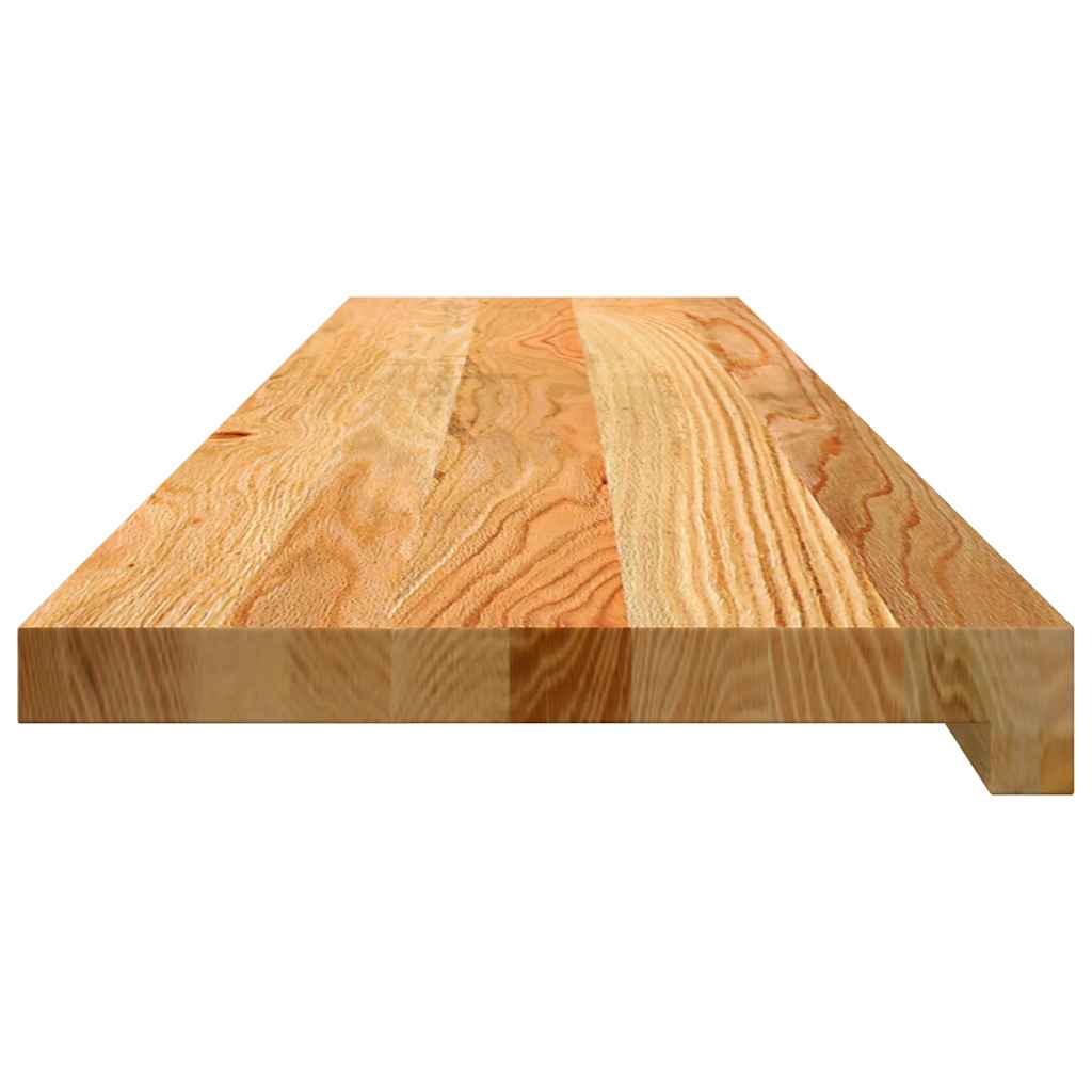 Davanzale in Legno Massello Rovere 110x30x2 cm Marrone Chiaro - Confezione 2 pz