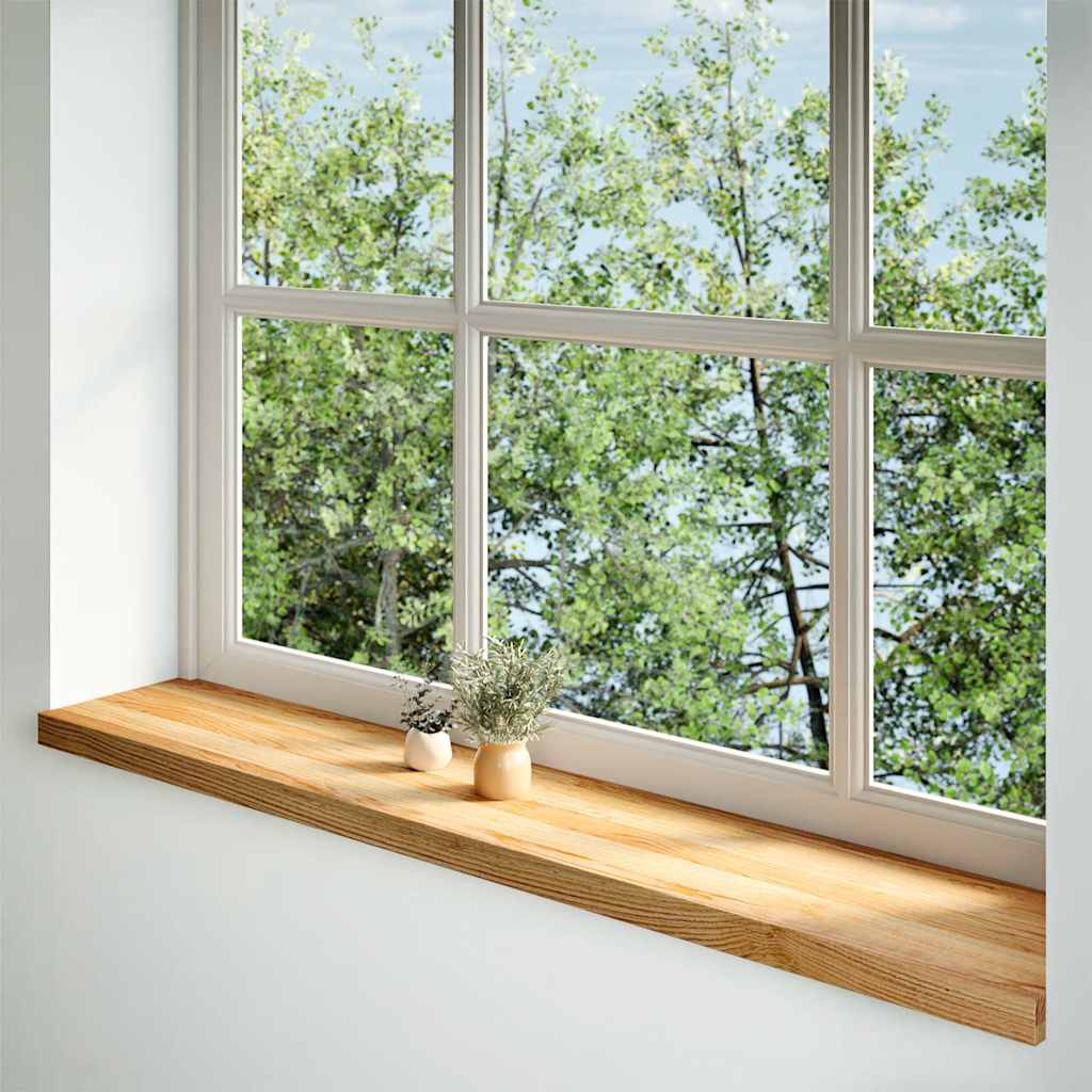 Davanzale in legno massello rovere 140x30x2 cm marrone chiaro - Set 2 pezzi