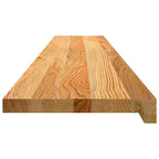 Davanzale in legno massello rovere 140x30x2 cm marrone chiaro - Set 2 pezzi