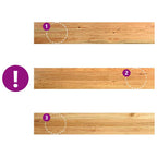 Davanzale in legno massello rovere 140x30x2 cm marrone chiaro - Set 2 pezzi