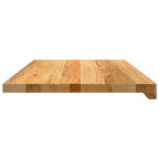 Davanzale in Legno Massello Rovere 70x40x2 cm Marrone Chiaro - Confezione 2 pz
