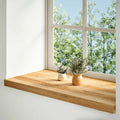 Davanzali 2 pz Rovere Massiccio 80x40x2 cm Marrone Chiaro