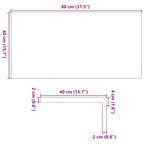 Davanzali 2 pz Rovere Massiccio 80x40x2 cm Marrone Chiaro