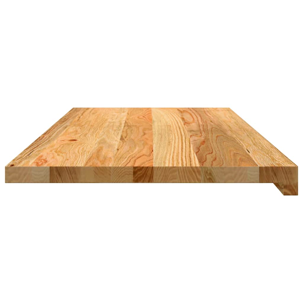 Davanzale in Legno Massello di Rovere 90x40x2 cm Marrone Chiaro - 2 Pezzi