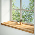 Davanzale Legno Rovere Massello 100x40x2 cm Marrone Chiaro - 2 Pezzi