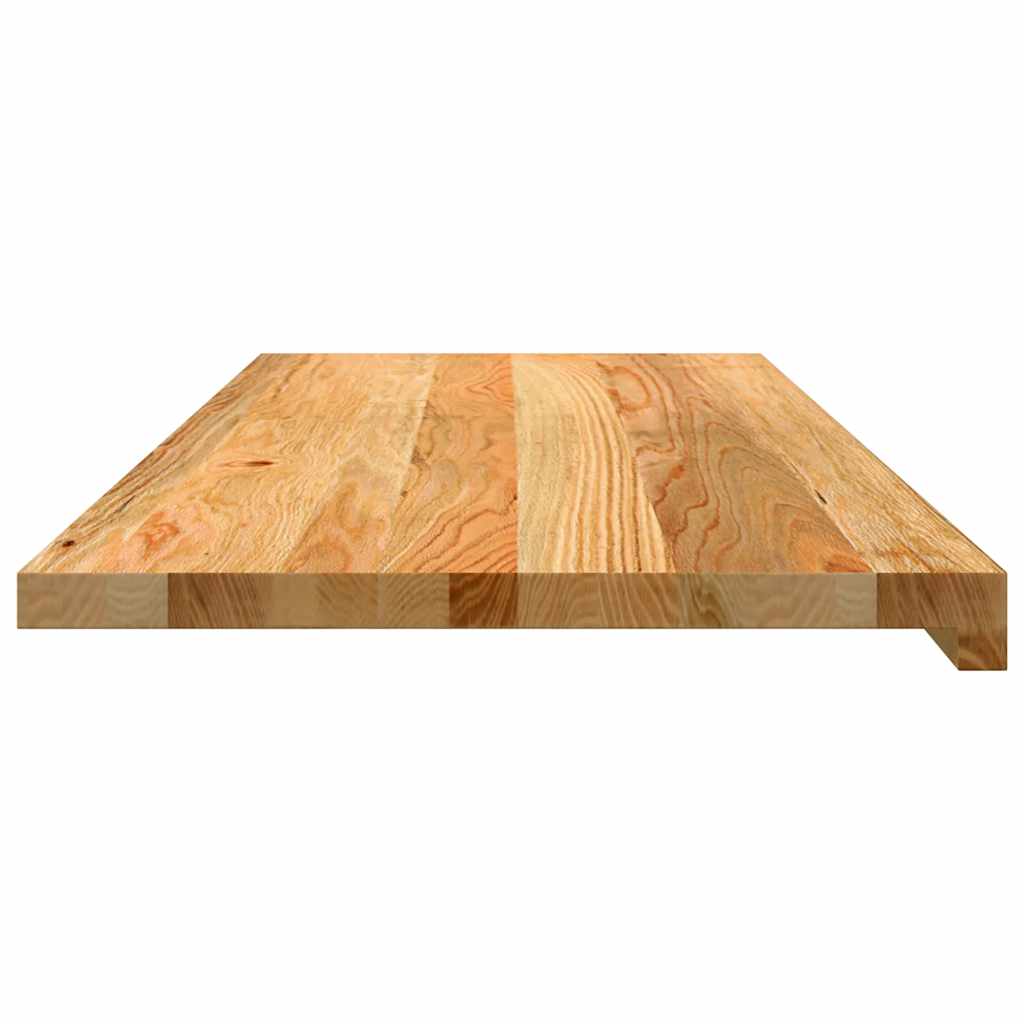 Davanzale Legno Rovere Massello 100x40x2 cm Marrone Chiaro - 2 Pezzi