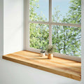 Davanzali in Legno Massello Rovere 120x40x2 cm Marrone Chiaro (2 pz)