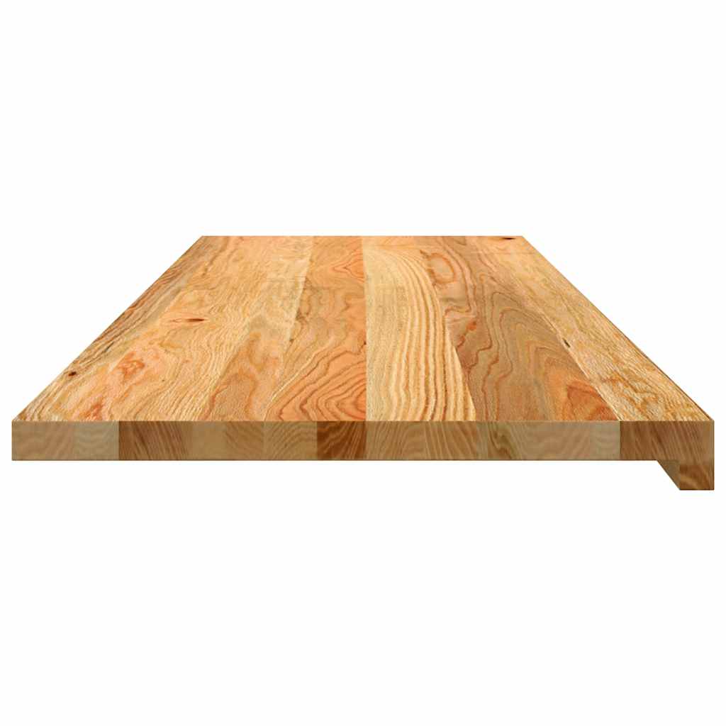 Davanzali in Legno Massello Rovere 120x40x2 cm Marrone Chiaro (2 pz)