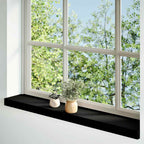 Davanzale in Legno Massello di Rovere 70x15x2 cm Marrone-nero - Confezione 2 pz