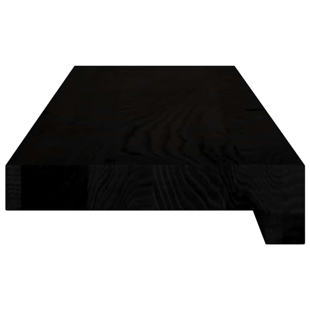 Davanzale in Legno Massello di Rovere 70x15x2 cm Marrone-nero - Confezione 2 pz