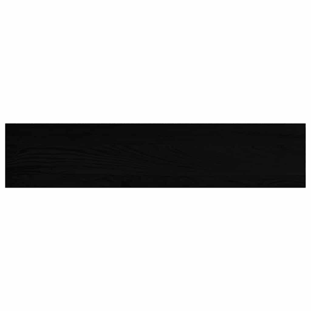 Davanzale in Legno Massello di Rovere 70x15x2 cm Marrone-nero - Confezione 2 pz