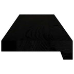 Davanzali 2 pz Legno Massello Rovere Marrone-nero 80x15x2 cm