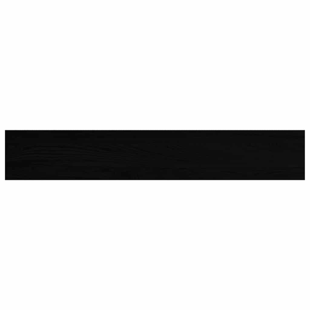 Davanzale in Legno Massello Rovere 90x15x2 cm Marrone-nero - Confezione 2 pz