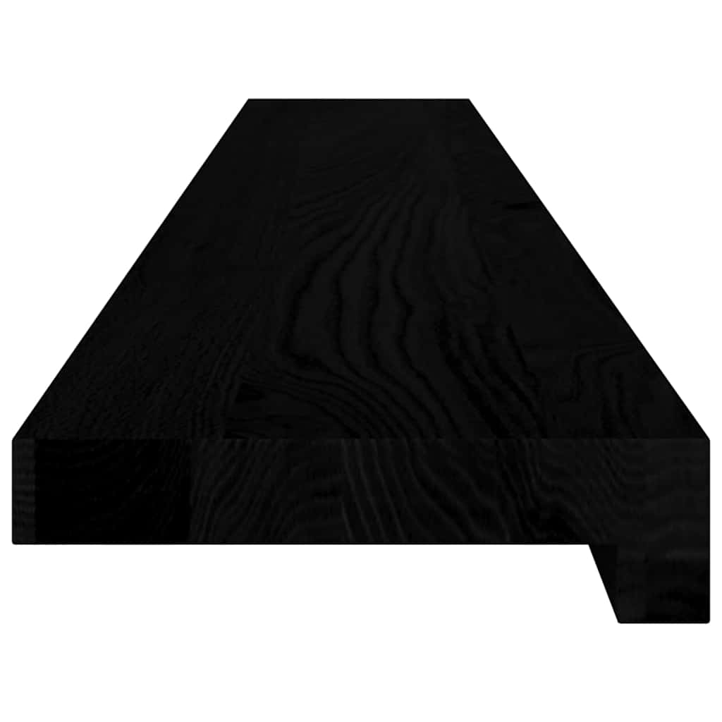 Davanzali 2 pz Marrone-nero 120x15x2 cm Legno Massello Rovere