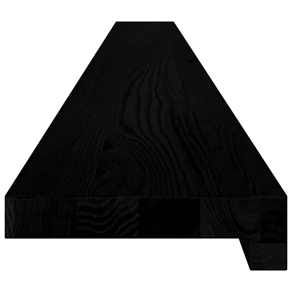 Davanzali 2 pz Marrone-nero 160x15x2 cm Legno Massello Rovere