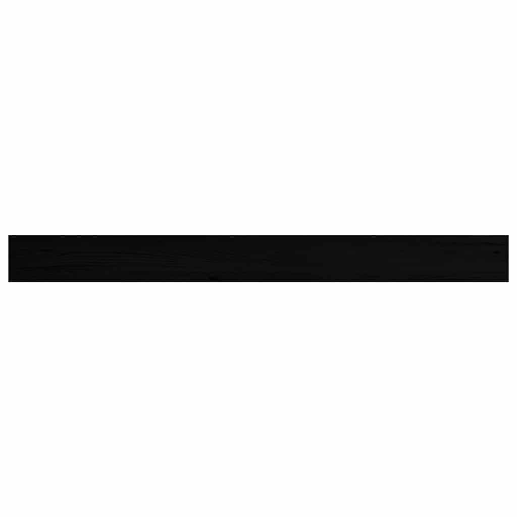 Davanzali 2 pz Marrone-nero 160x15x2 cm Legno Massello Rovere