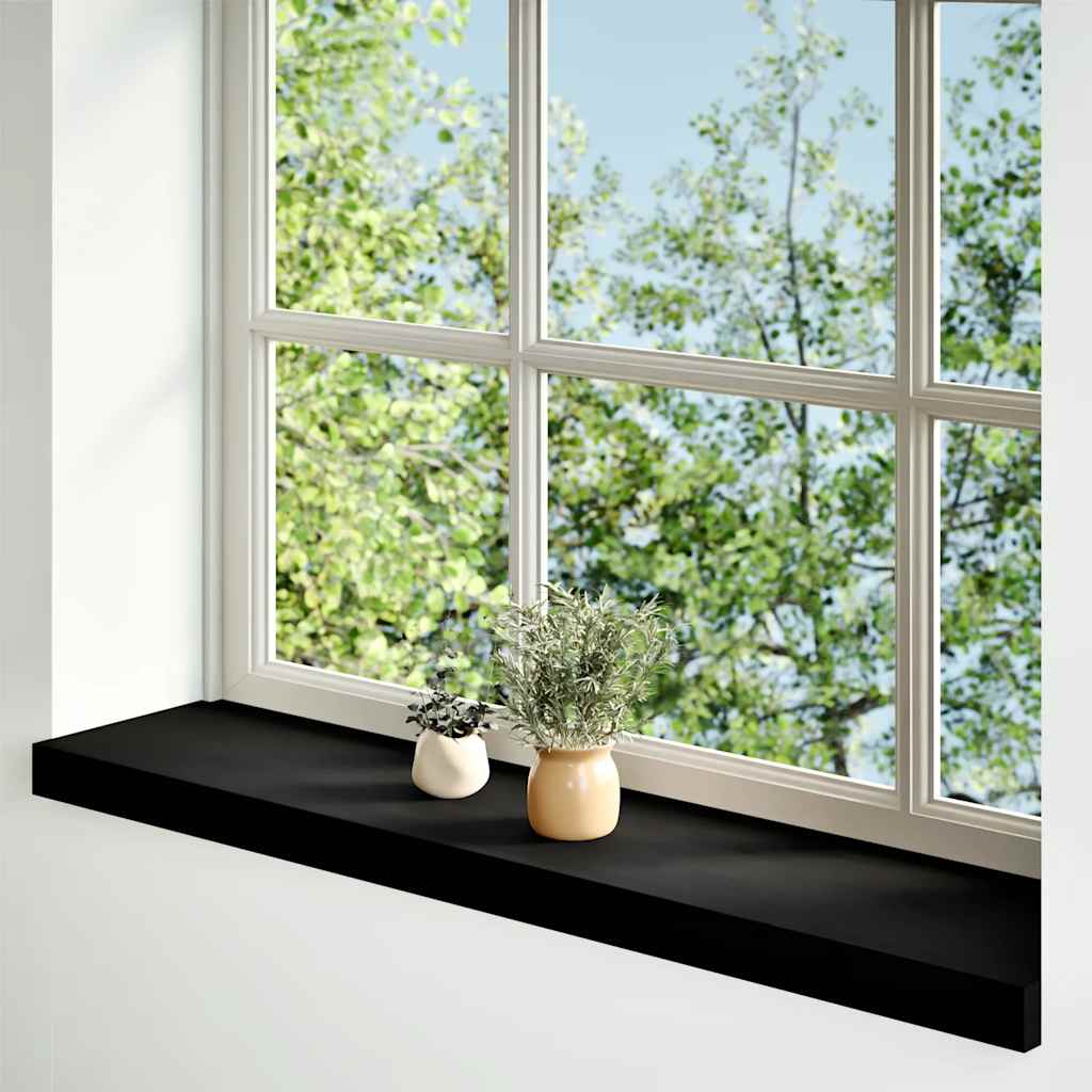 Davanzali 2 pz Marrone-nero 70x20x2 cm Legno Massello Rovere