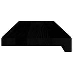 Davanzali 2 pz Marrone-nero 70x20x2 cm Legno Massello Rovere