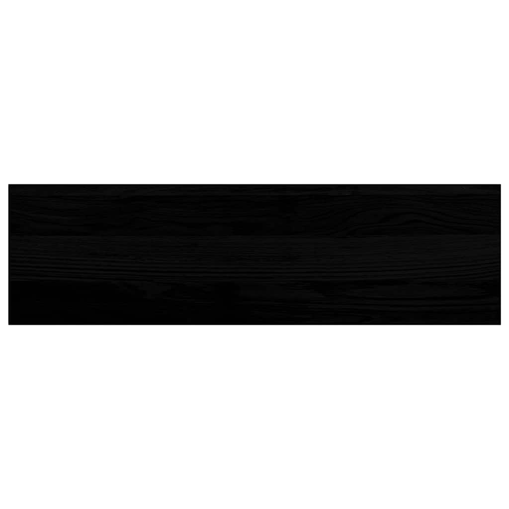 Davanzali 2 pz Marrone-nero 70x20x2 cm Legno Massello Rovere
