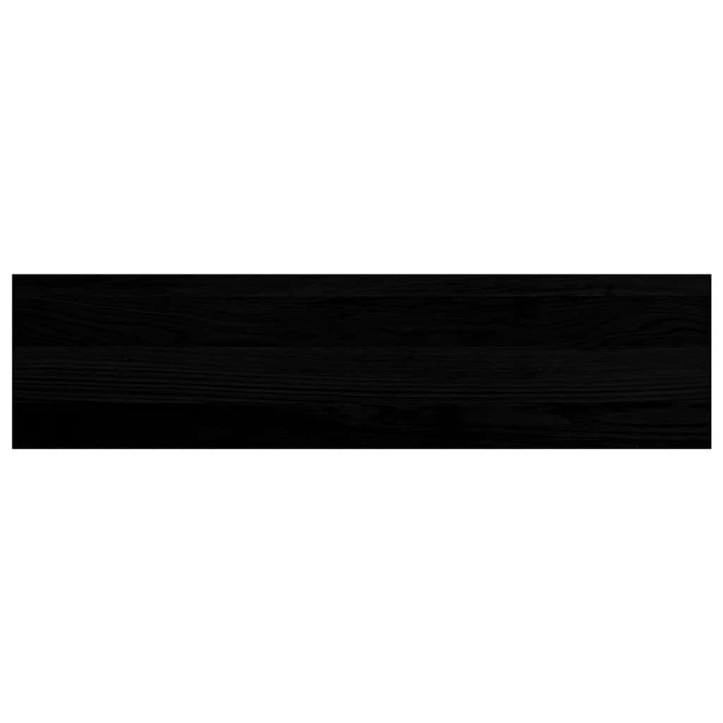 Davanzali 2 pz Marrone-nero 80x20x2 cm Legno Massello Rovere