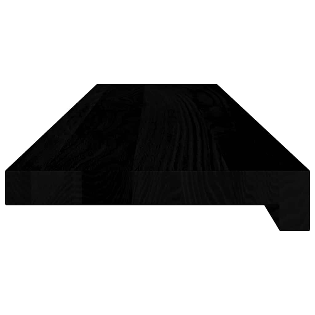 Davanzale in legno massello di rovere 90x20x2 cm marrone-nero (confezione 2 pz)
