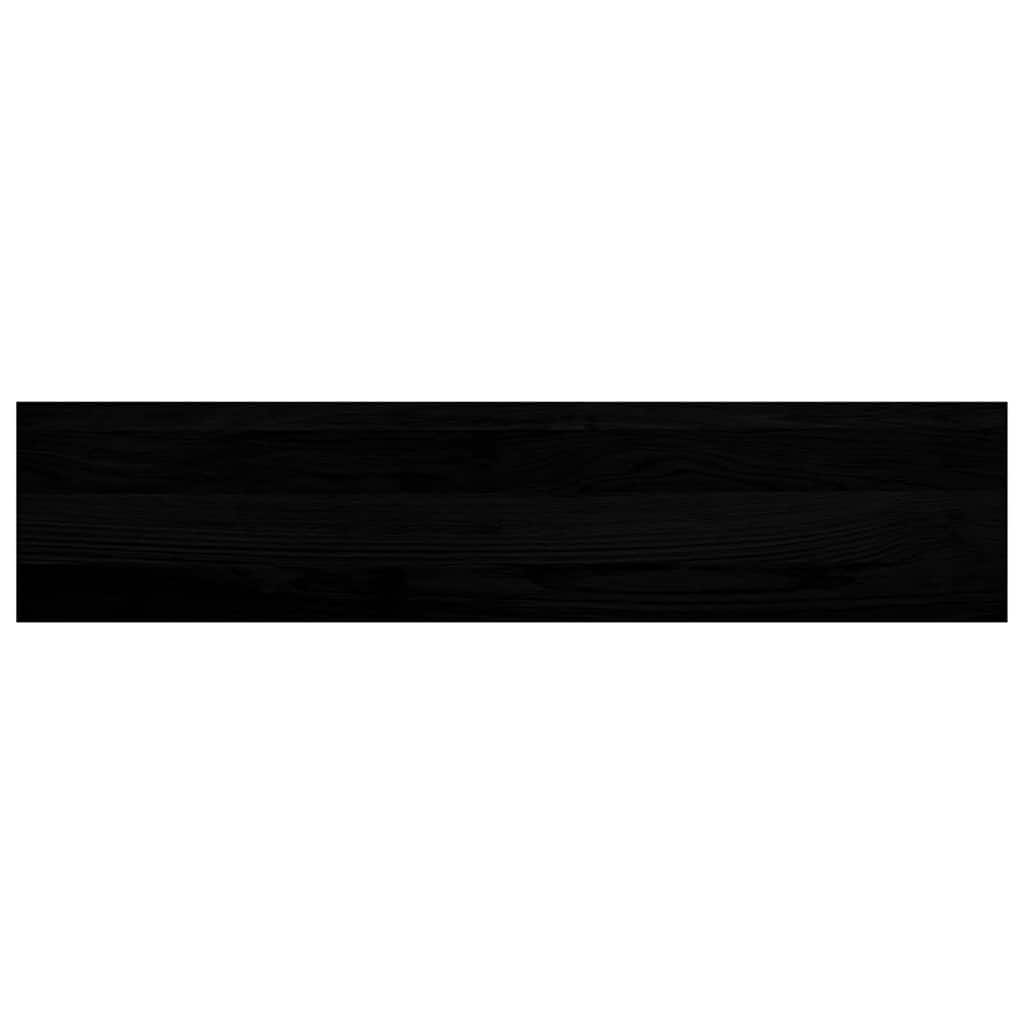 Davanzale in legno massello di rovere 90x20x2 cm marrone-nero (confezione 2 pz)