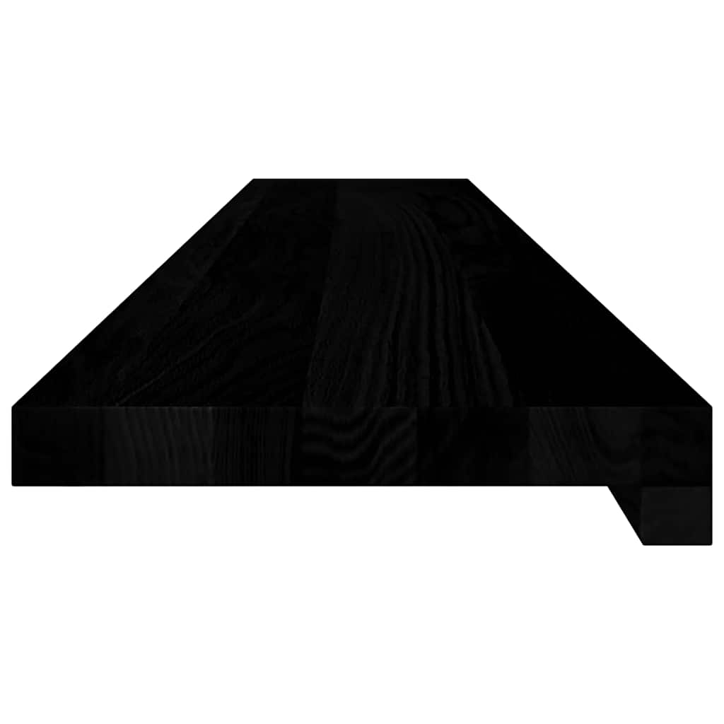 Davanzali 2 pz Legno Massello Rovere Marrone-nero 110x20x2 cm