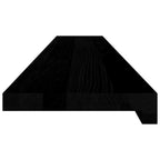 Davanzali in Legno Massello Rovere 120x20x2 cm Marrone-nero - Set 2 Pezzi