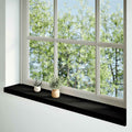 Davanzali in legno massello di rovere 160x20x2 cm marrone-nero 2 pezzi