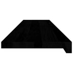 Davanzale in Legno Massello Rovere 110x25x2 cm Marrone-nero - Set 2 pz