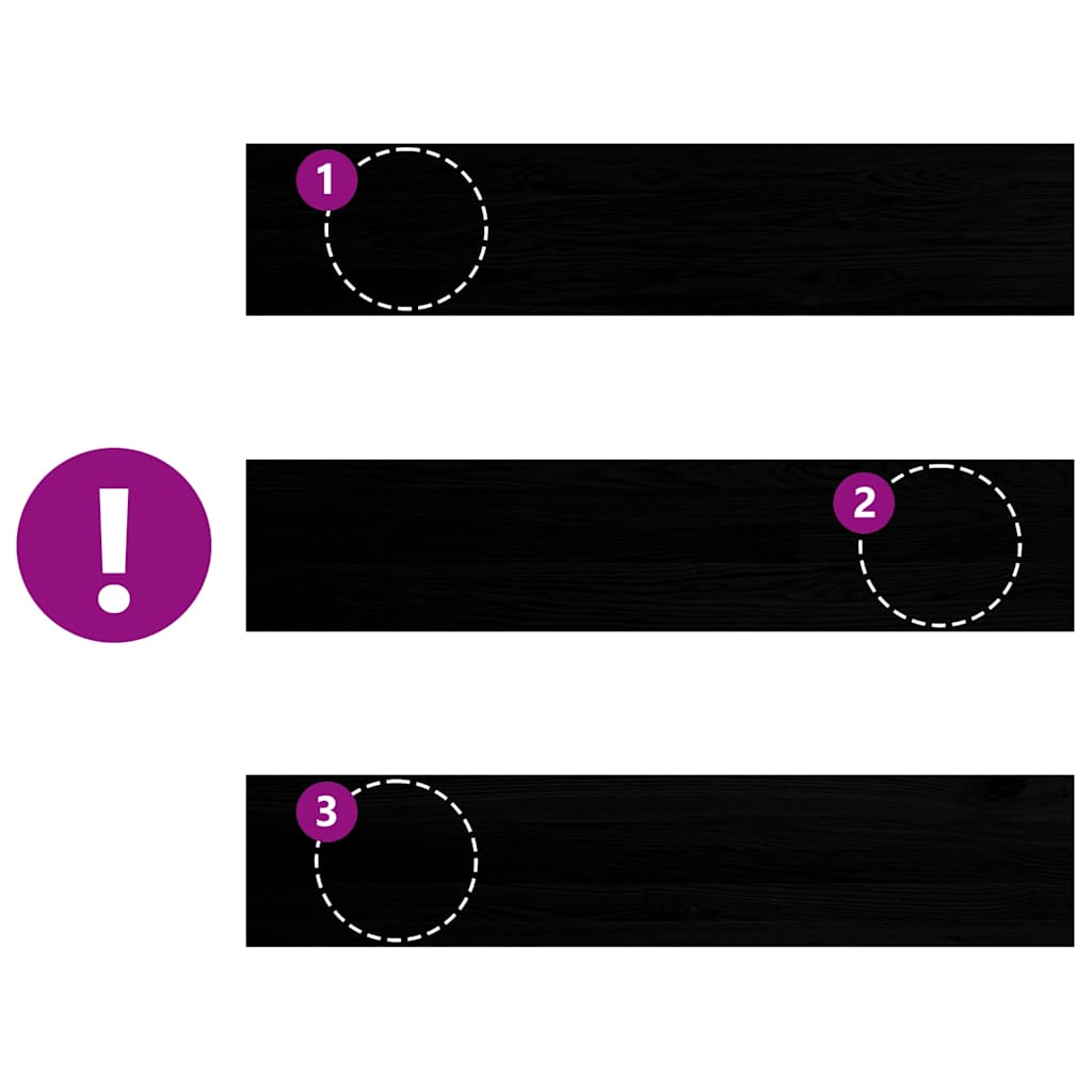 Davanzale in Legno Massello Rovere 120x25x2 cm Marrone-nero - Set 2 pz