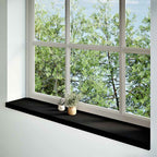 Davanzale in Legno Massello Rovere 140x25x2 cm Marrone-nero - Set 2 pz