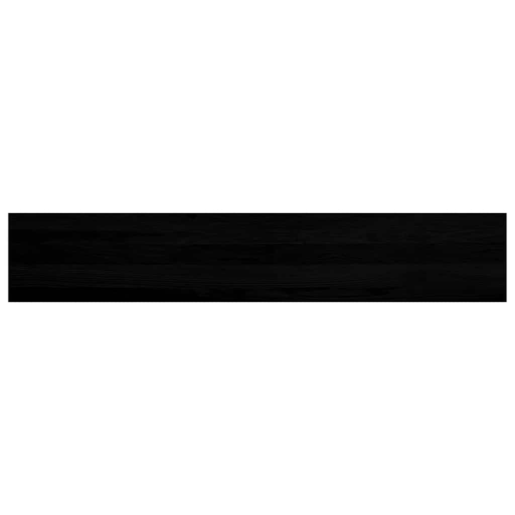 Davanzale in Legno Massello Rovere 140x25x2 cm Marrone-nero - Set 2 pz