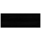 Davanzale Rovere Massello 70x30x2 cm Marrone-nero (2 pz)